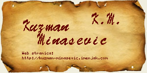 Kuzman Minašević vizit kartica